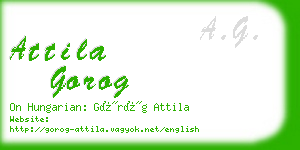 attila gorog business card